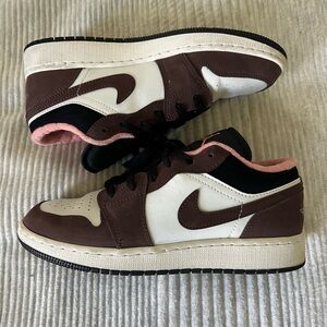 Nike Jordan Low Brown & Pink Sneakers size 5Y but fits Women 7-7.5